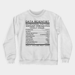 Data Scientist Nutritional  Factors Crewneck Sweatshirt